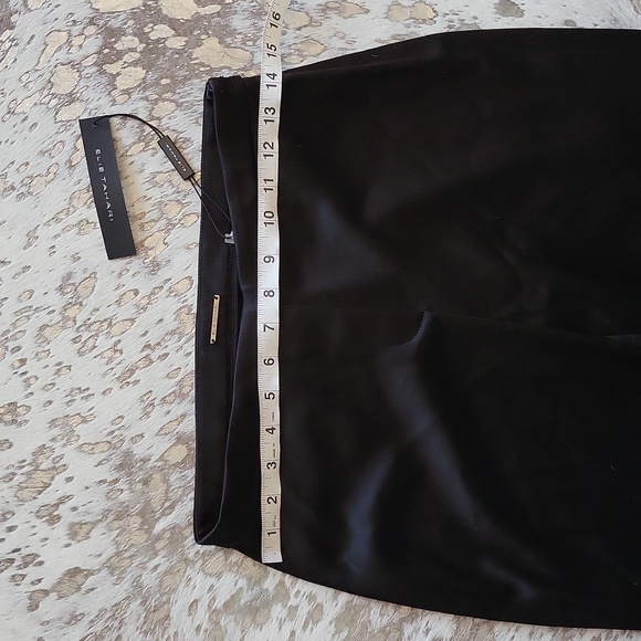 Elie Tahari Marcia Satin Ankle Pant Sz2 Black NWT - Picture 2 of 8
